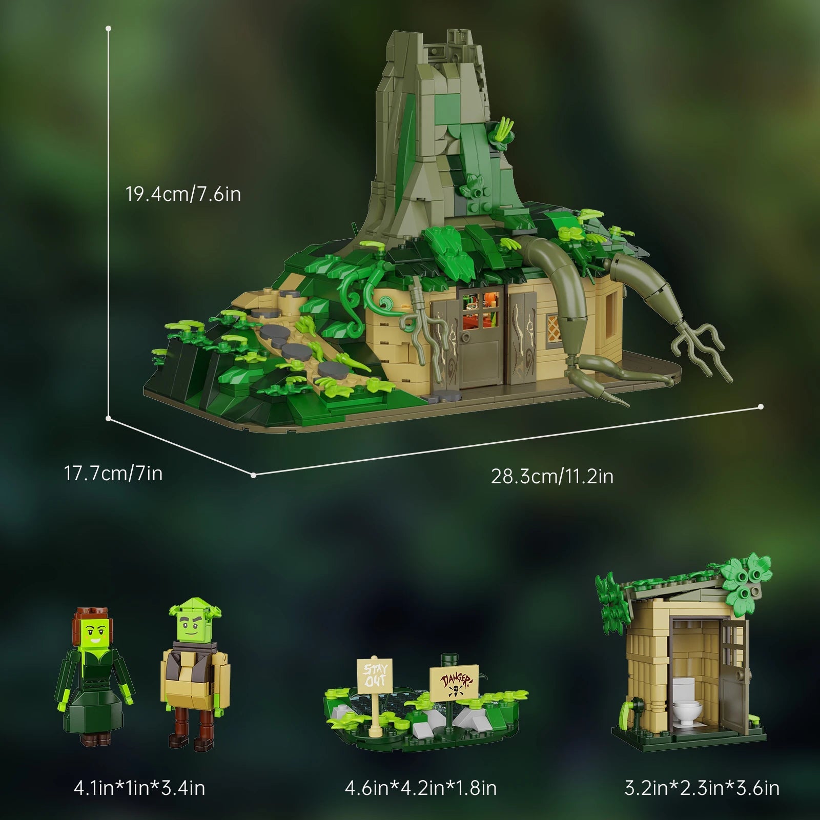 Swampy Treehouse Building Block Set - Fun Toy for Kids and Adults - silverfoxgoods